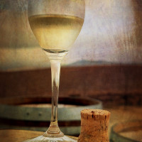 Glass of gewurtz sparkling