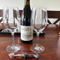 Petite Sirah with wine glasses