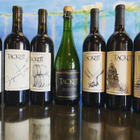 Wine bottle lineup 