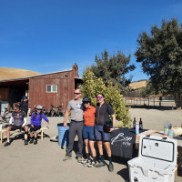 Vince with bike riders